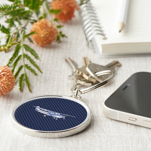 Cessna Flying Carbon Fibre Schlüsselanhänger (Seite)