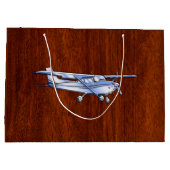 Cessna Flying Mahogany Große Geschenktüte (Rückseite)