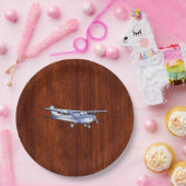 Cessna Flying Mahogany Pappteller (Party)