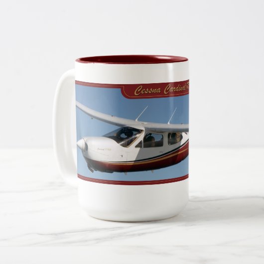 Cessna Kardinal 177RG Zweifarbige Tasse (Vorderseite Links)