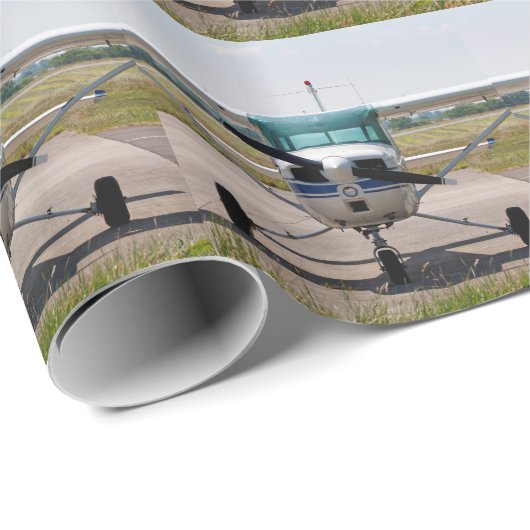 Cessna-Leichtflugzeug Geschenkpapier (Rolleneckpunkt)