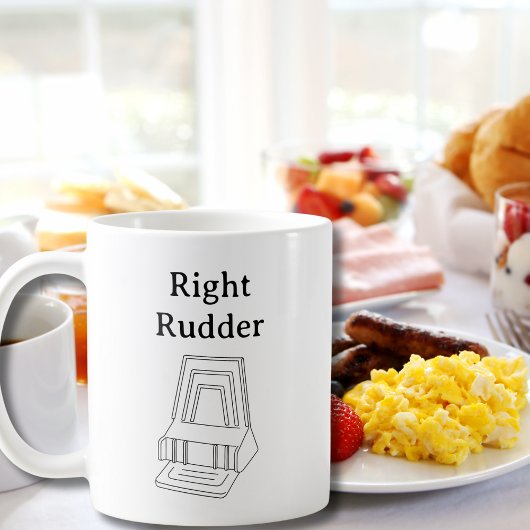 Cessna Links Rudder Right Rudder Funny Aviation Kaffeetasse