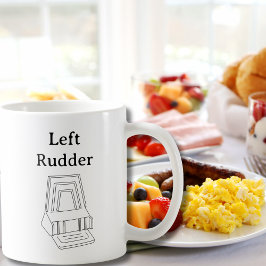 Cessna Links Rudder Right Rudder Funny Aviation Kaffeetasse