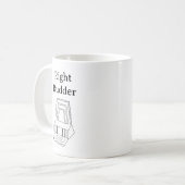 Cessna Links Rudder Right Rudder Funny Aviation Kaffeetasse (Vorderseite Links)