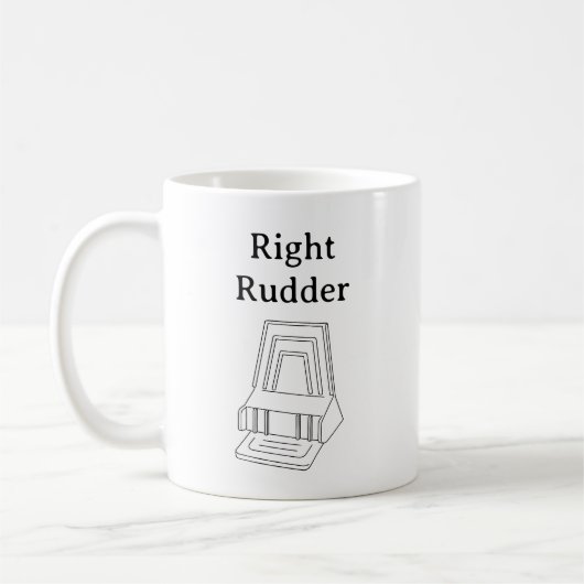Cessna Links Rudder Right Rudder Funny Aviation Kaffeetasse (Links)