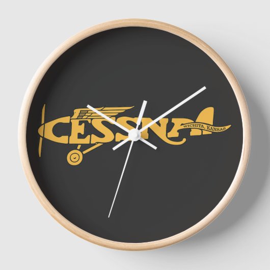 Cessna Vintage Uhr (Vorderseite)