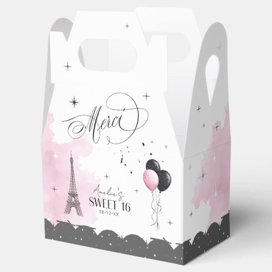 C'est ist Bon Parisian Sweet 16 Danke, ID1162 Geschenkschachtel (Geöffnet)