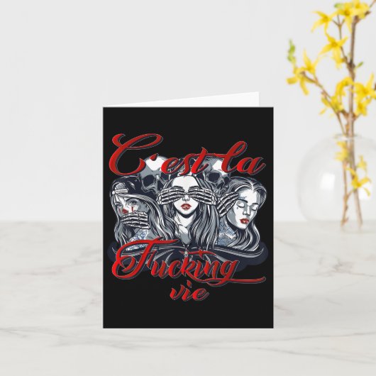 Cest La Foring Vie Dont sprechen, hören und sehen Karte (Gelbe Blume)