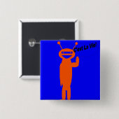 C'est La konkurrieren! Quadratischer alien-Knopf Button (Vorne & Hinten)