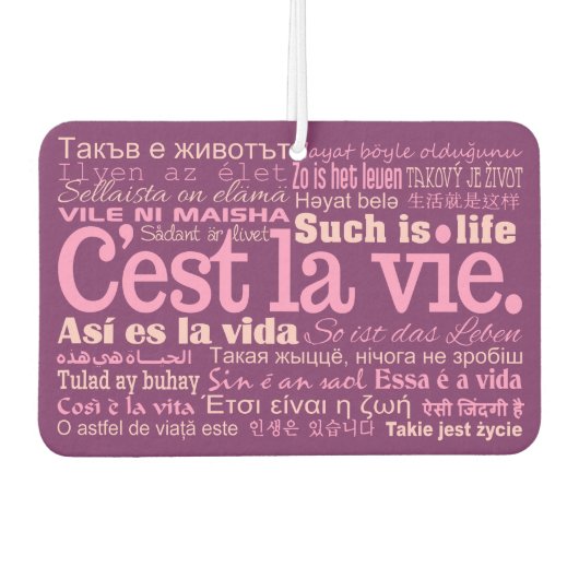 C'est La Vie Autos Lufterfrischer (Vorderseite)