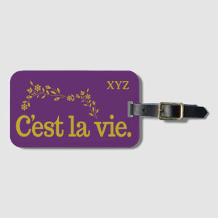 C'est La Vie benutzerdefinierte Monogramm Gepäckanhänger