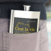 C'est La Vie Custom Flask Flachmann (Beispiel)