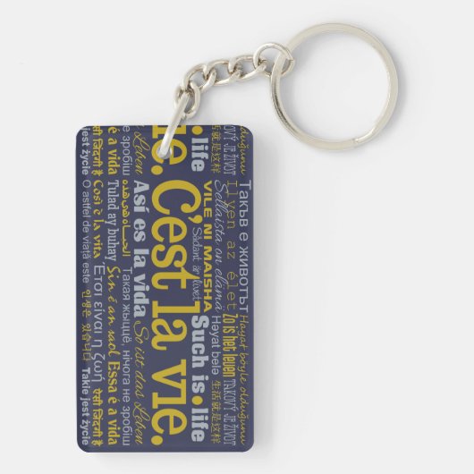 C'est La Vie Custom Key Chain Schlüsselanhänger (Rückseite)