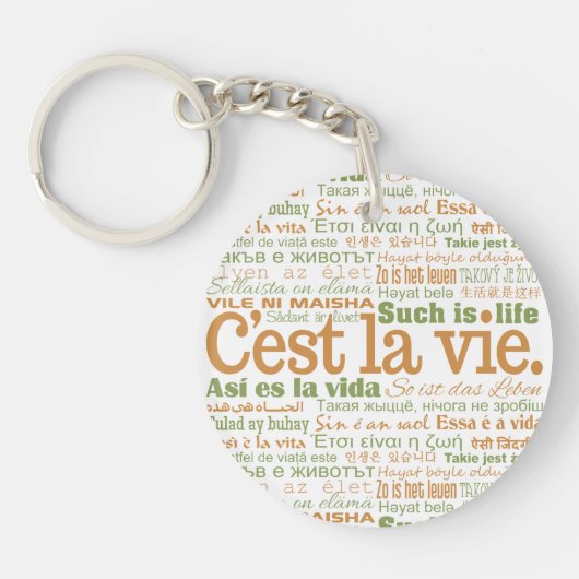 C'est La Vie Custom Key Chain Schlüsselanhänger (Vorderseite)