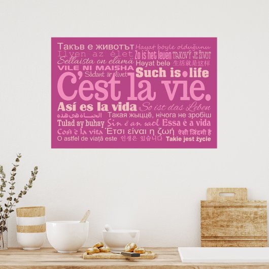 C'est La Vie Custom Poster (Küche)