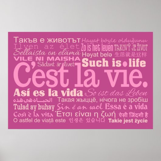 C'est La Vie Custom Poster (Vorne)