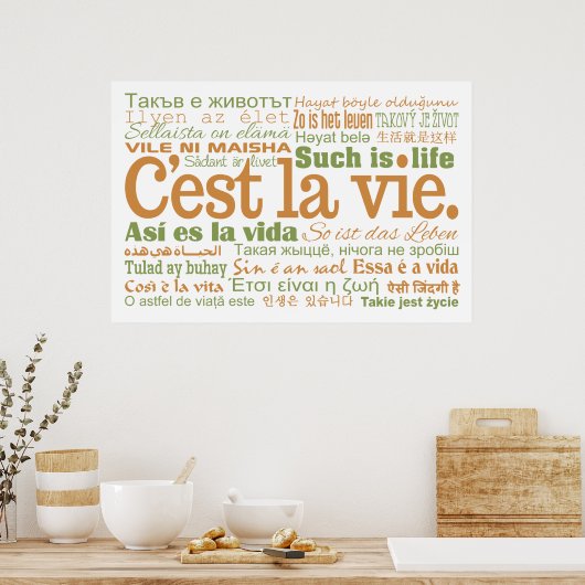 C'est La Vie Custom Poster (Küche)