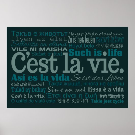C'est La Vie Custom Poster (Vorne)