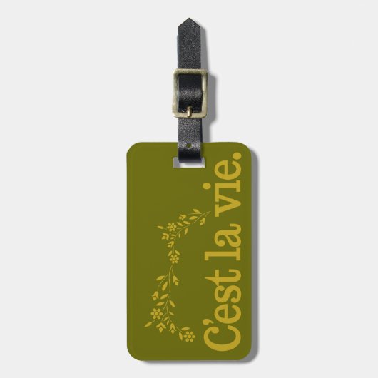 C'est La Vie custom tag Gepäckanhänger (Vorderseite vertikal)