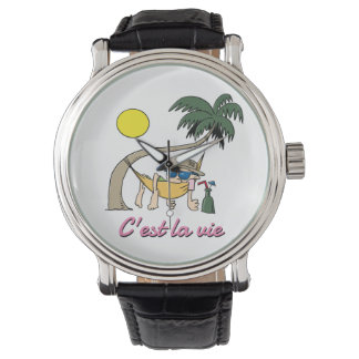 C'est La Vie - Das ist der lebendige Hängematte-Ca Armbanduhr