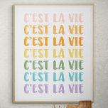 C'est La Vie | Französisches Sprichwort | Pastell- Poster<br><div class="desc">Genieße das Leben! C'est La Vie | Französisches Sprichwort | Pastell Rainbow Text Poster</div>
