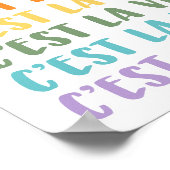 C'est La Vie | Französisches Sprichwort | Pastell- Poster (Ecke)