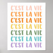 C'est La Vie | Französisches Sprichwort | Pastell- Poster (Vorne)