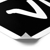 C'est La Vie Hand Lettering Poster - Schwarz (Ecke)