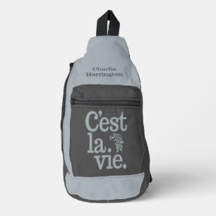 C'est La Vie individuelle Name Crossbody Bag