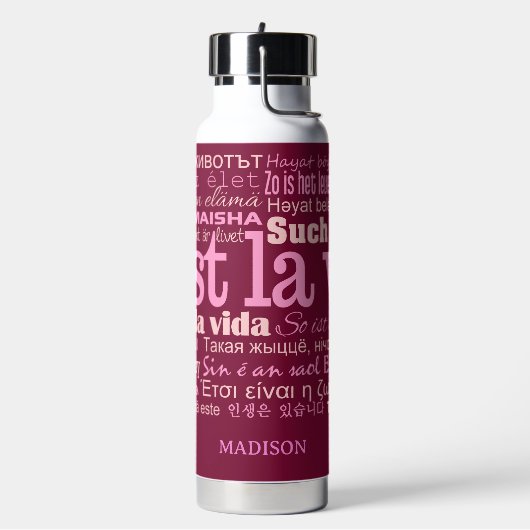 C'est La Vie Individuelle Name Trinkflasche (Links)
