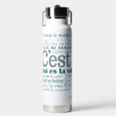 C'est La Vie Individuelle Name Trinkflasche (Vorderseite)