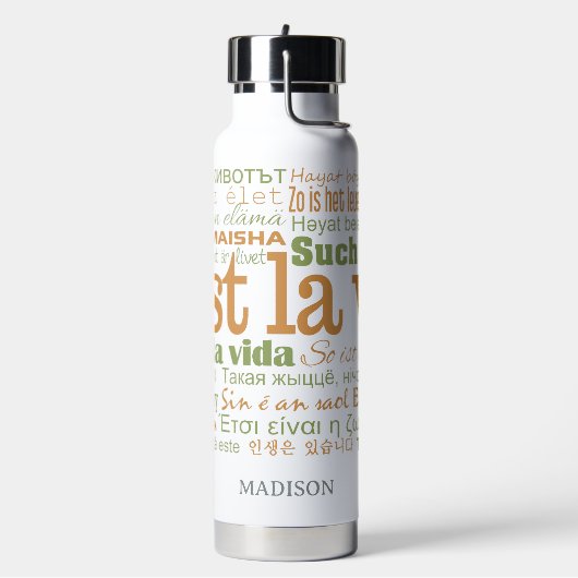 C'est La Vie Individuelle Name Trinkflasche (Links)