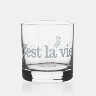 C'est La Vie individuelle Name Whiskyglas