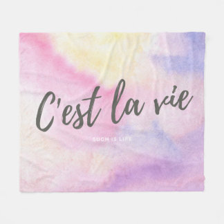 Cest La Vie "So is Life" Französisches Sprichwort Fleecedecke