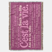 C'est La Vie werfen Decke (Vorderseite Vertikal)