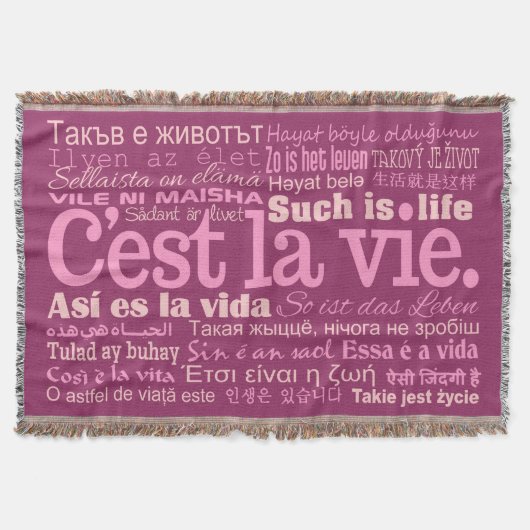C'est La Vie werfen Decke (Vorderseite)