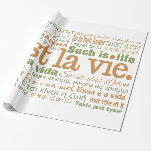 C'est La Vie Zollverpackungspapier Geschenkpapier (Ungerollt)