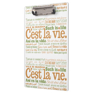 C'est La Vie Zwischenablage Klemmbrett