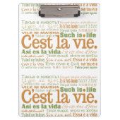 C'est La Vie Zwischenablage Klemmbrett (Vorderseite)