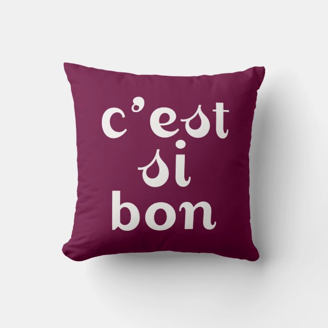 C'est Si Bon - Bordeaux Lila Kissen (Vorderseite)