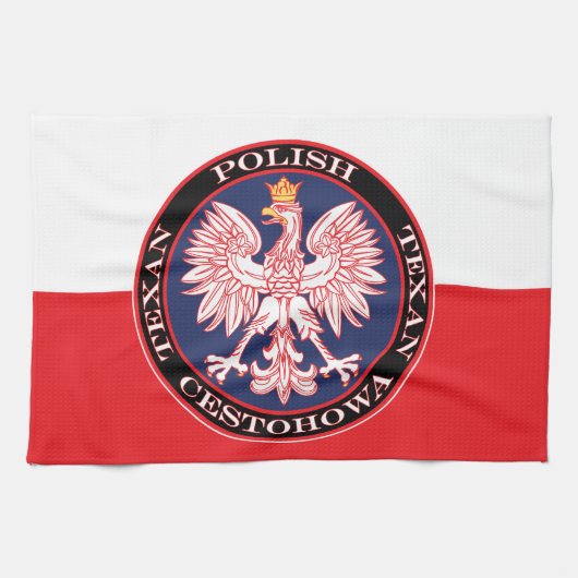 Cestohowa Runde Polnisch Texan Geschirrtuch (Horizontal)
