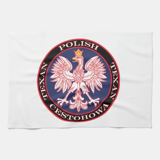 Cestohowa Runde Polnisch Texan Geschirrtuch (Horizontal)