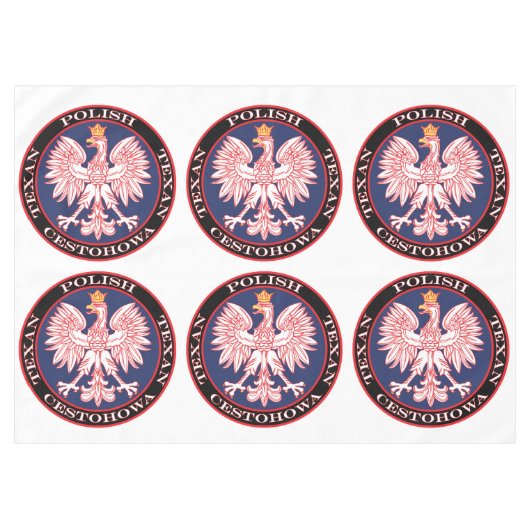 Cestohowa Runde Polnisch Texan Tischdecke (Vorderseite (Horizontal))