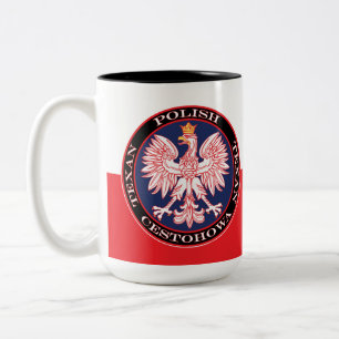Cestohowa Runde Polnisch Texan Zweifarbige Tasse