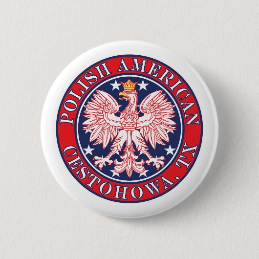 Cestohowa Texas Polnischer Adler Button (Vorderseite)