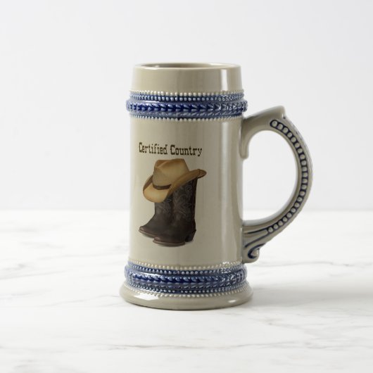 Cetified Land Stein Bierglas (Rechts)