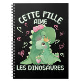 Cette Fille Aime Les Dinosaures Notizblock (Vorderseite)