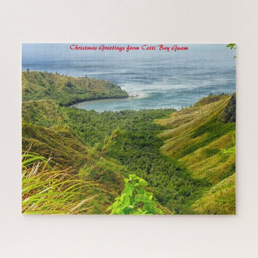Cetti Bay Guam.Christmas Grüße Jigsaw Puzzle (Horizontal)