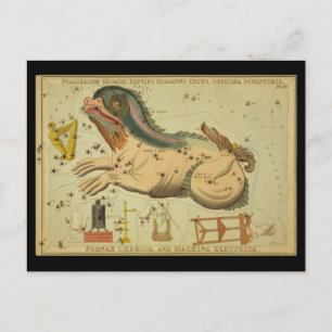 Cetus, Fornax Chemica, Machina Electrica usw. Postkarte