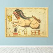 Cetus - Vintages Astronomisches Star Chart Image Leinwanddruck (Insitu (Holzboden))